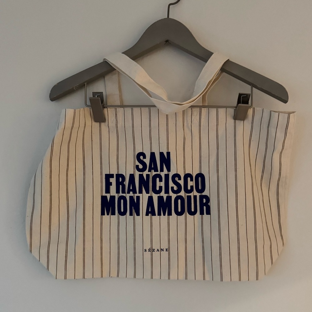 Sézane Striped Tote Bag, San Francisco